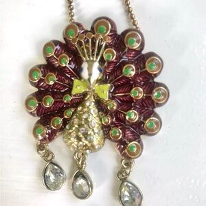 Betsy Johnson Elegant Peacock Necklace